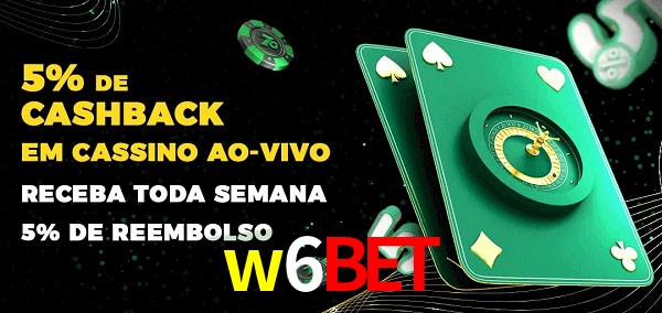 Promoções do cassino ao Vivo w6bet